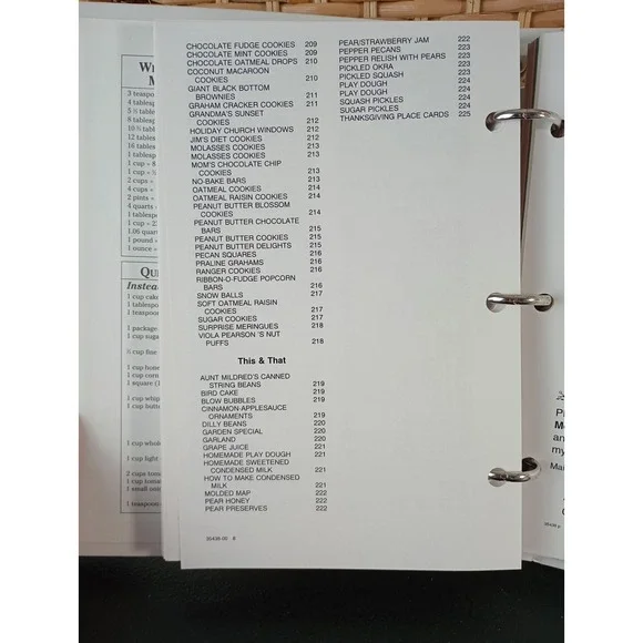 Walnut Grove‎ Cookbook Hurdle Mills, NC 2000 Binder United Methodist Church - Picture 15 of 16